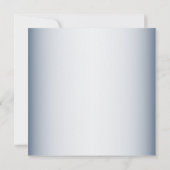 White Floral Elegant Blue Gray Bridal Shower Einladung (Rückseite)