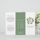 White Floral Elegante Business Trifold Broschüre (Stehend Vorderseite)