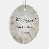White Floral Engagement Keramikornament (Rechts)