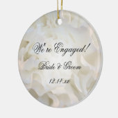 White Floral Engagement Keramikornament (Links)