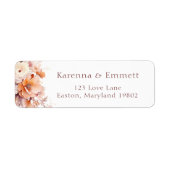 White Floral Fall Baby Dusche Rücksendeadresse (Vorne)