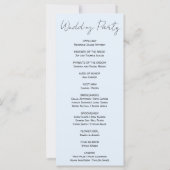 White Floral Fall Pumpkin Blue Wedding Program (Rückseite)