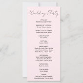 White Floral Fall Pumpkin Pink Hochzeitsprogramm (Rückseite)