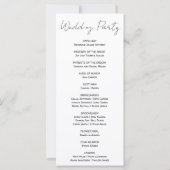 White Floral Fall Pumpkin White Wedding Programm (Rückseite)