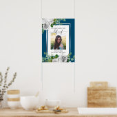 White Floral Feier Life Poster (Küche)