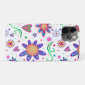 White Floral Fun Muster Girlangivität Case-Mate iPhone Hülle (Rückseite (Horizontal))