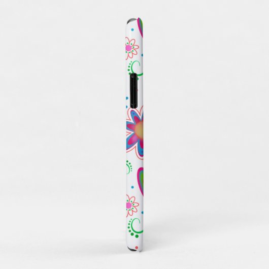 White Floral Fun Muster Girlangivität Case-Mate iPhone Hülle (Hinten/Rechts)