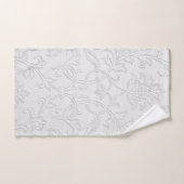 "White Floral Gemustert Design" Badetuch Set (Handtuch)