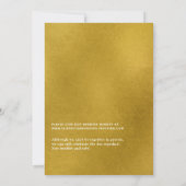 White Floral Geometric Online Virtual Wedding Einladung (Rückseite)