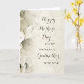White Floral Godmutter Happy Mother Day Card Karte (Gelbe Blume)