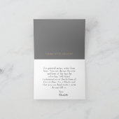 White Floral Gold Akzente Monogram C Note Card (Innenseite)