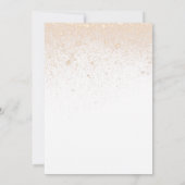 White Floral Gold Black Dress Quinceanera Geburtst Einladung (Rückseite)