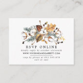 White Floral Gold Herbst lässt Online-UAWG Begleitkarte (Vorderseite)