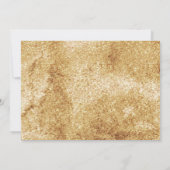 White Floral Gold Herbst Leaves Hochzeit Einladung (Rückseite)