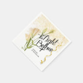 White Floral Gold Probe Dinner Napkins Serviette (Ecke)