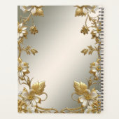 White Floral Gold Verziert Plane Planer (Rückseite)