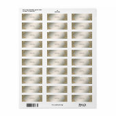 White Floral Gold Verziert Rücksendeadresse (Vorne)