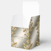 White Floral Gold Verzierte Favor Box Geschenkschachtel (Geöffnet)