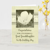 White Floral Great Enkeltochter Hochzeit Karte (Gelbe Blume)