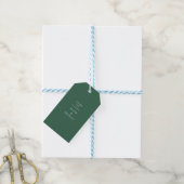 White Floral Green Danke Custom Geschenkanhänger (Mit Garn)