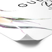 White Floral Guest Book Sign Poster (Ecke)
