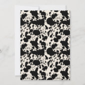 White Floral Highland Cow Baby Dusche Einladung (Rückseite)