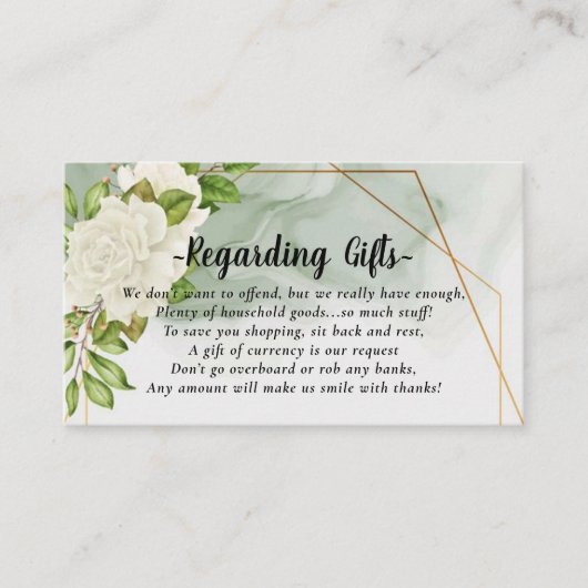 White Floral Honeymoon wünscht, wird Karten finanz (Vorderseite)