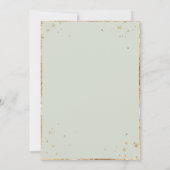 White Floral Hydrangea Rose Gold Green Wedding Einladung (Rückseite)