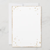 White Floral Hydrangea Rose Gold Hochzeit Einladung (Rückseite)