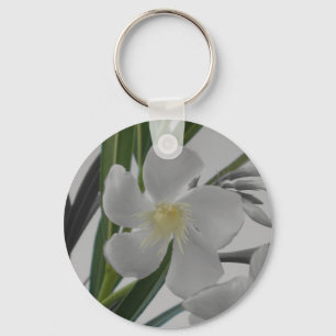 White Floral Keychain Schlüsselanhänger
