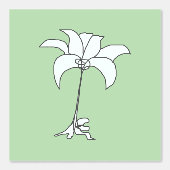 White Floral Lt. Green Tapete (Vorderseite)