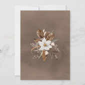 White Floral Neutral Fall Bouquet 90. Geburtstag Einladung (Rückseite)