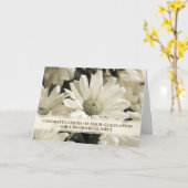 White Floral Niece Herzlichen Glückwunsch Abschlus Karte (Gelbe Blume)