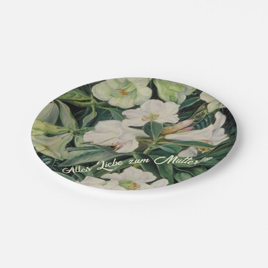 White Floral Paper Teller (Schrägansicht)