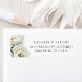 White Floral Peonies Personalized  (Insitu)