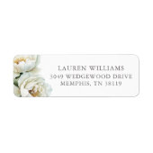 White Floral Peonies Personalized  (Vorne)