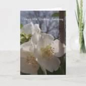 White Floral Personalisiert 60. Hochzeitstag Karte (Vorderseite)
