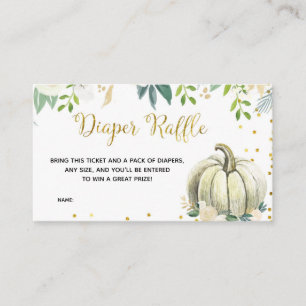 White Floral Pumpkin Baby Dusche Windelwanne Winde Begleitkarte