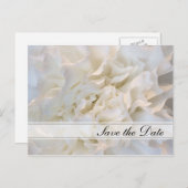 White Floral Quinceañera Save the Date Ankündigungspostkarte (Vorne/Hinten)
