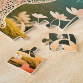 White Floral Rabbit Spring Art Puzzle (Seite)