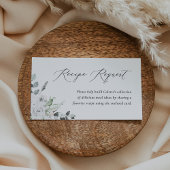 White Floral Rezept Dusche Umschließkarte Begleitkarte