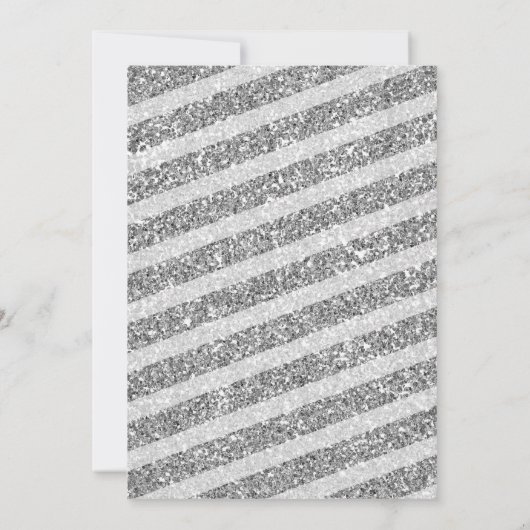 White Floral Silver Snowflake Truck Baby Dusche Einladung (Rückseite)