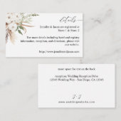 White Floral Summer Boho Einschließungskarte Begleitkarte (Vorne/Hinten)