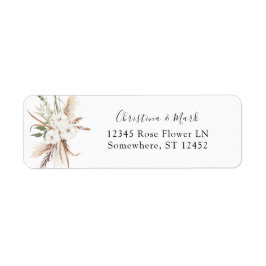 White Floral Summer Boho Rücksendeadresse