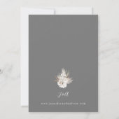 White Floral Summer Fall Boho Einladung (Rückseite)