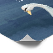 White Floral Swan Hochzeitsdinner Seetabelle Poster (Ecke)