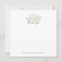 White Floral Vielen Dank Notecard