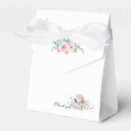 White Floral Watercolor Wedding Favor Box Geschenkschachtel