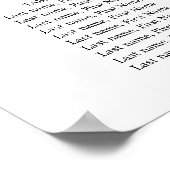 White Floral Wedding 16 Table Seating Chart Poster (Ecke)