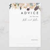 White Floral Wedding Advice Card Hinweiskarte (Vorderseite)